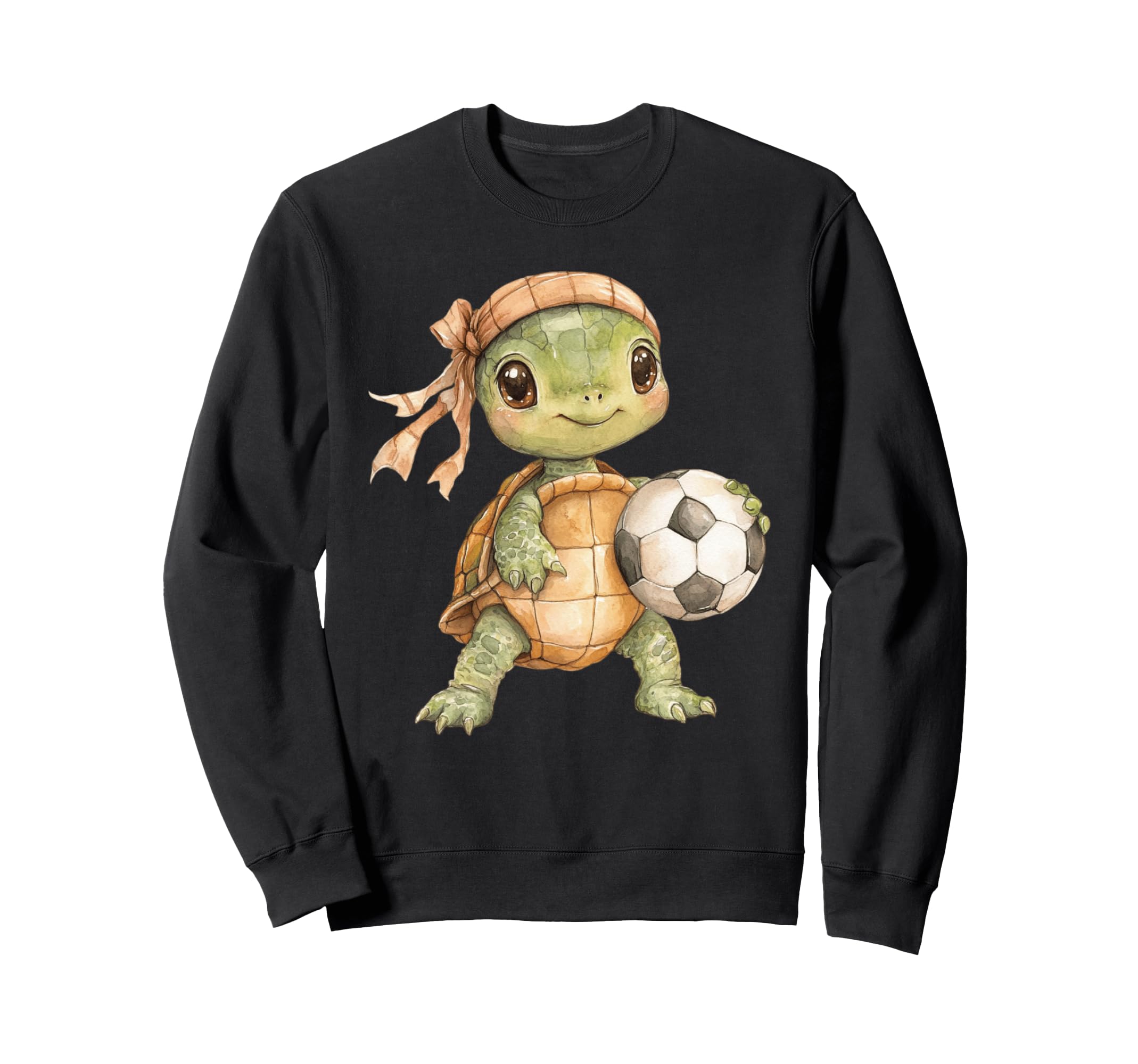 Watercolor Turtle Soccer Player Sweatshirt - Aesthetic Graphic Unisex - T-Shirt, Sweatshirt, Hoodie