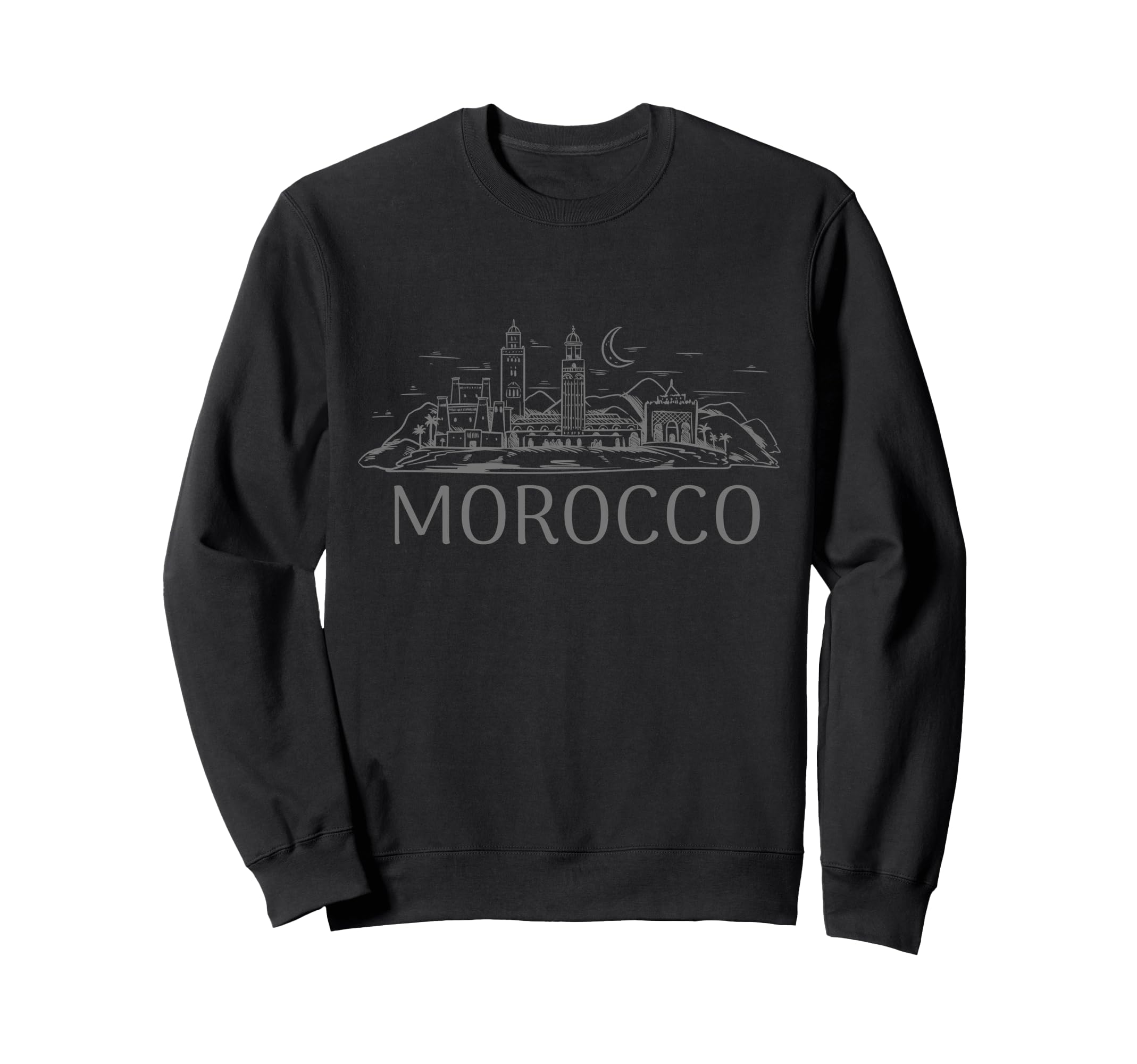 Morocco Skyline Marrakesh Sweatshirt - Streetwear Style for Adults - T-Shirt, Sweatshirt, Hoodie