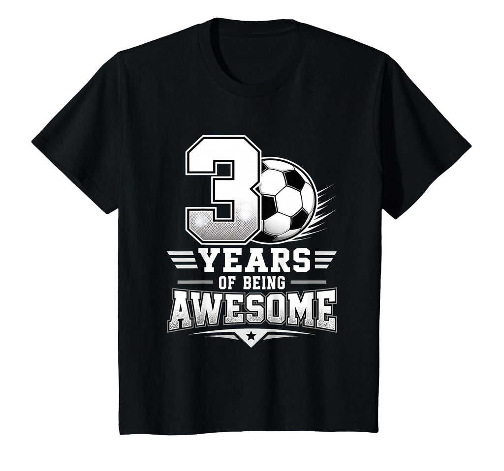 3Rd Birthday Soccer 3 Years Being T-Shirt - Minimalist Print Unisex - T-Shirt, Sweatshirt, Hoodie
