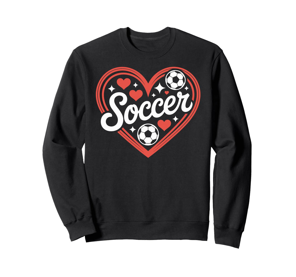 Soccer Player Heart Sweatshirt - Trendy Graphic for Adults - T-Shirt, Sweatshirt, Hoodie