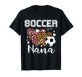 Soccer Nana Heart Leopard Grandma T-Shirt - Minimalist Print for Adults - T-Shirt, Sweatshirt, Hoodie