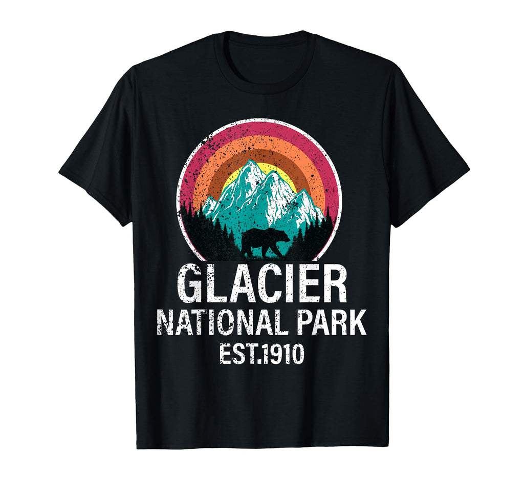 Glacier National Park Bear Montana T-Shirt - Graphic Print for Adults - T-Shirt, Sweatshirt, Hoodie