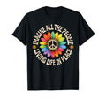 Peace Flower Imagine All People Boho T-Shirt - Custom Art Print for Adults - T-Shirt, Sweatshirt, Hoodie