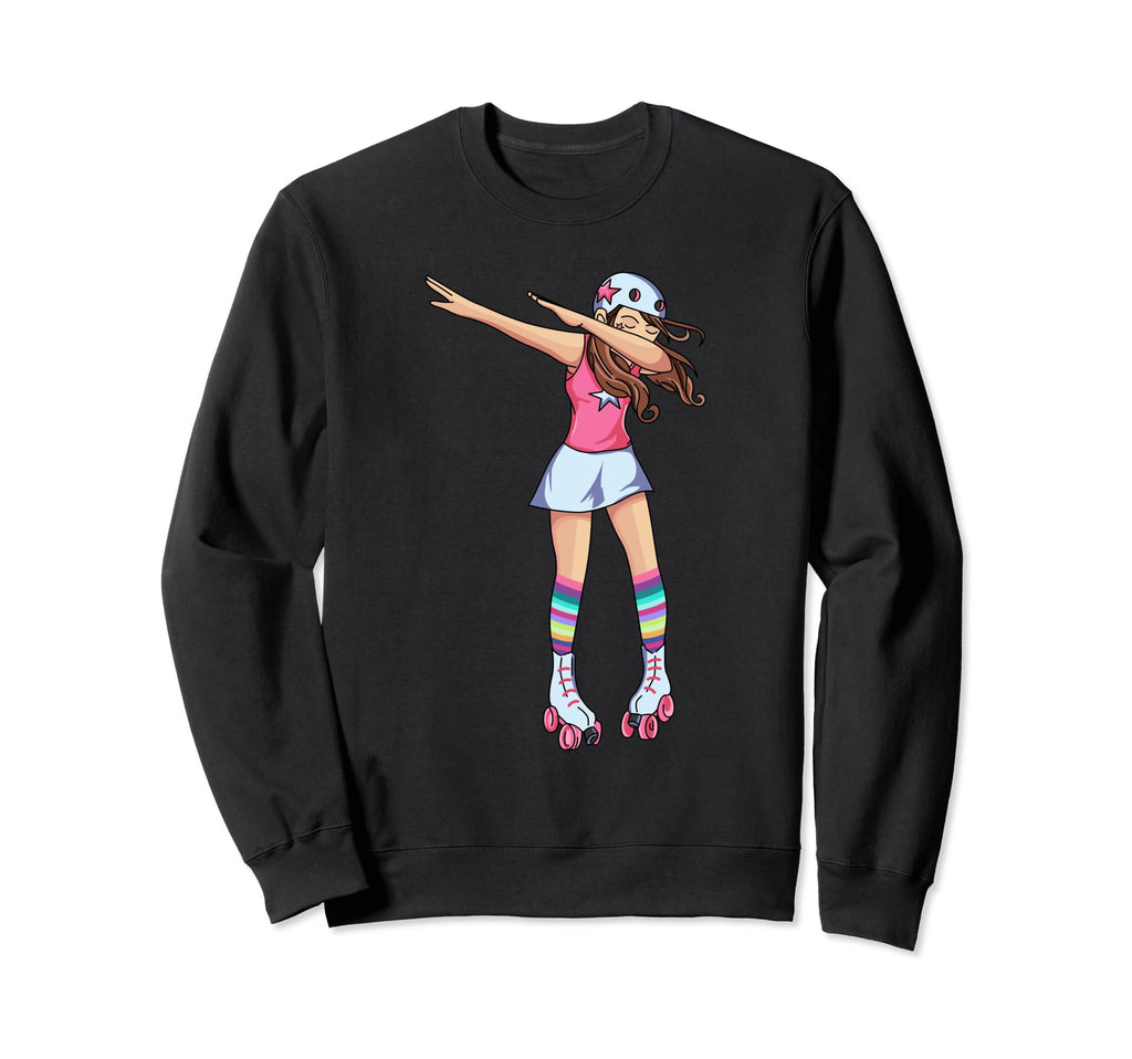 Dabbing Roller Skate Roller Skating Sweatshirt - Novelty Apparel for Adults - T-Shirt, Sweatshirt, Hoodie