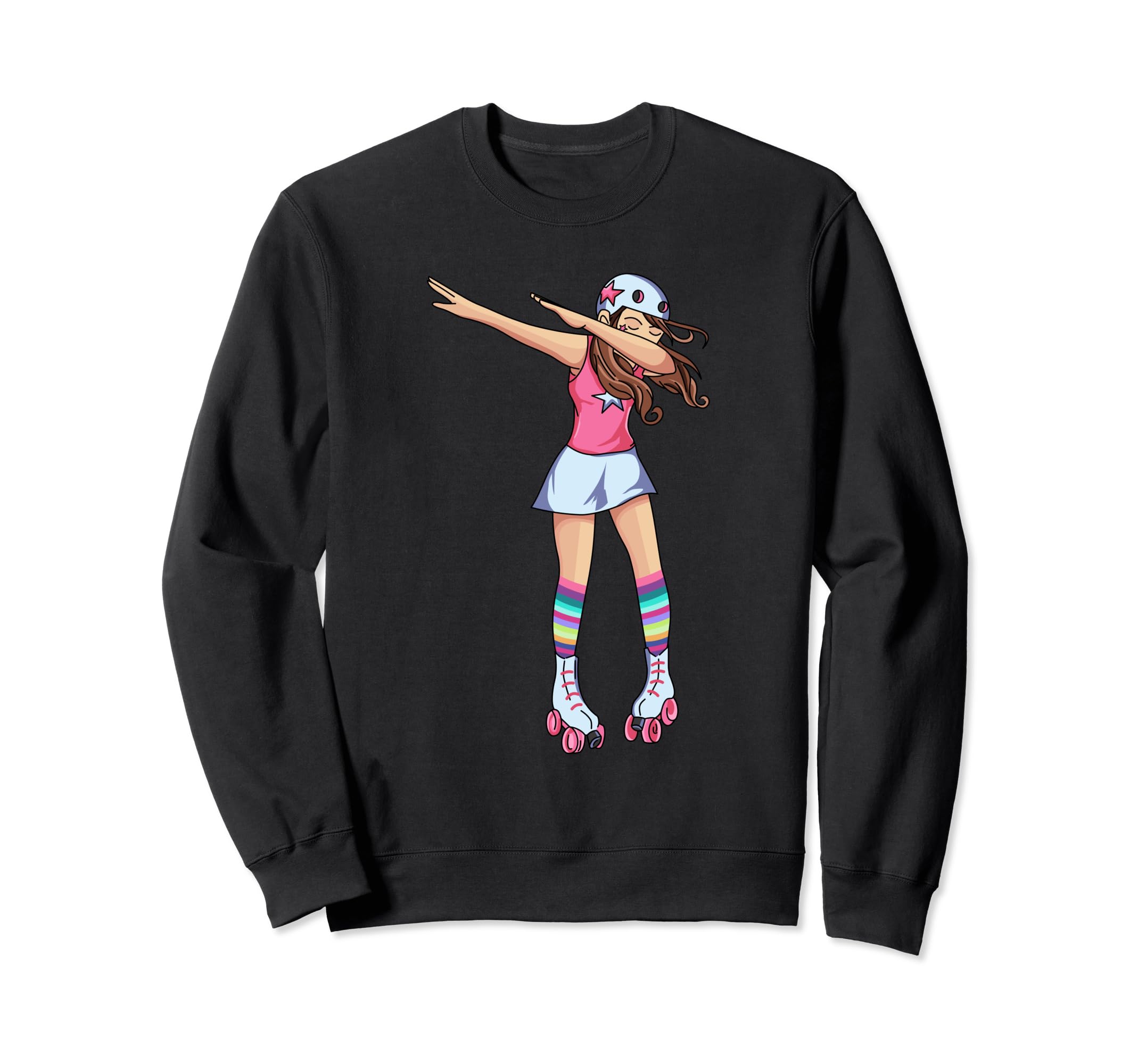 Dabbing Roller Skate Roller Skating Sweatshirt - Novelty Apparel for Adults - T-Shirt, Sweatshirt, Hoodie
