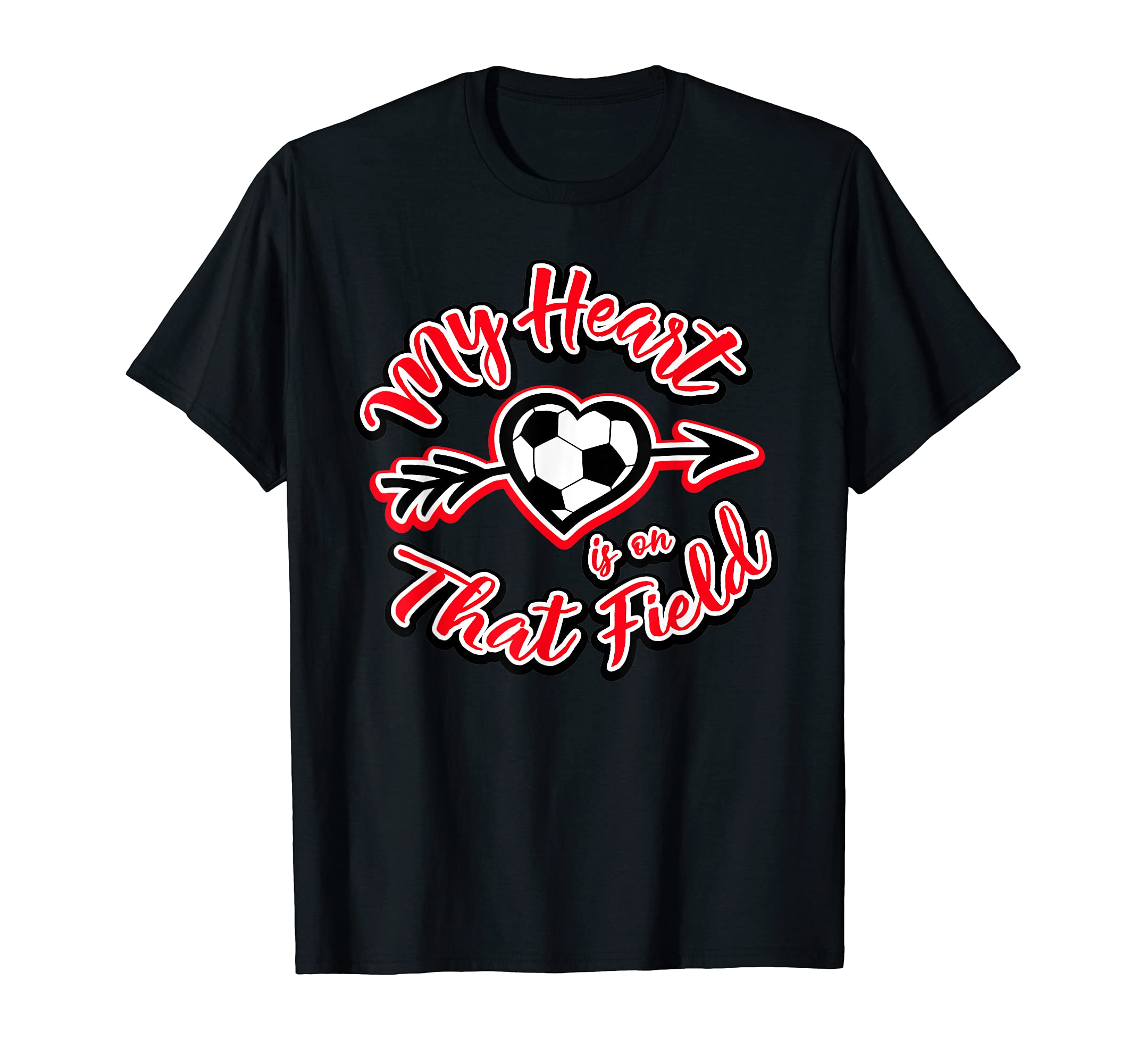 My Heart Is That Field Soccer Mom T-Shirt - Trendy Graphic for Adults - T-Shirt, Sweatshirt, Hoodie