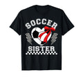 Soccer Sister Bow Checkerboard Family T-Shirt - Trendy Graphic for Adults - T-Shirt, Sweatshirt, Hoodie