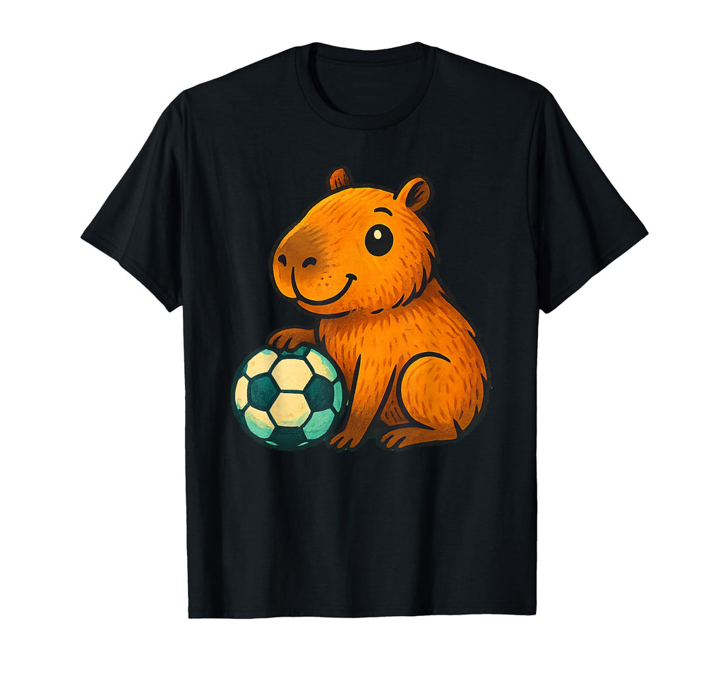 Capybara Soccer Capybaras Sweatshirt - Graphic Print Unisex - T-Shirt, Sweatshirt, Hoodie