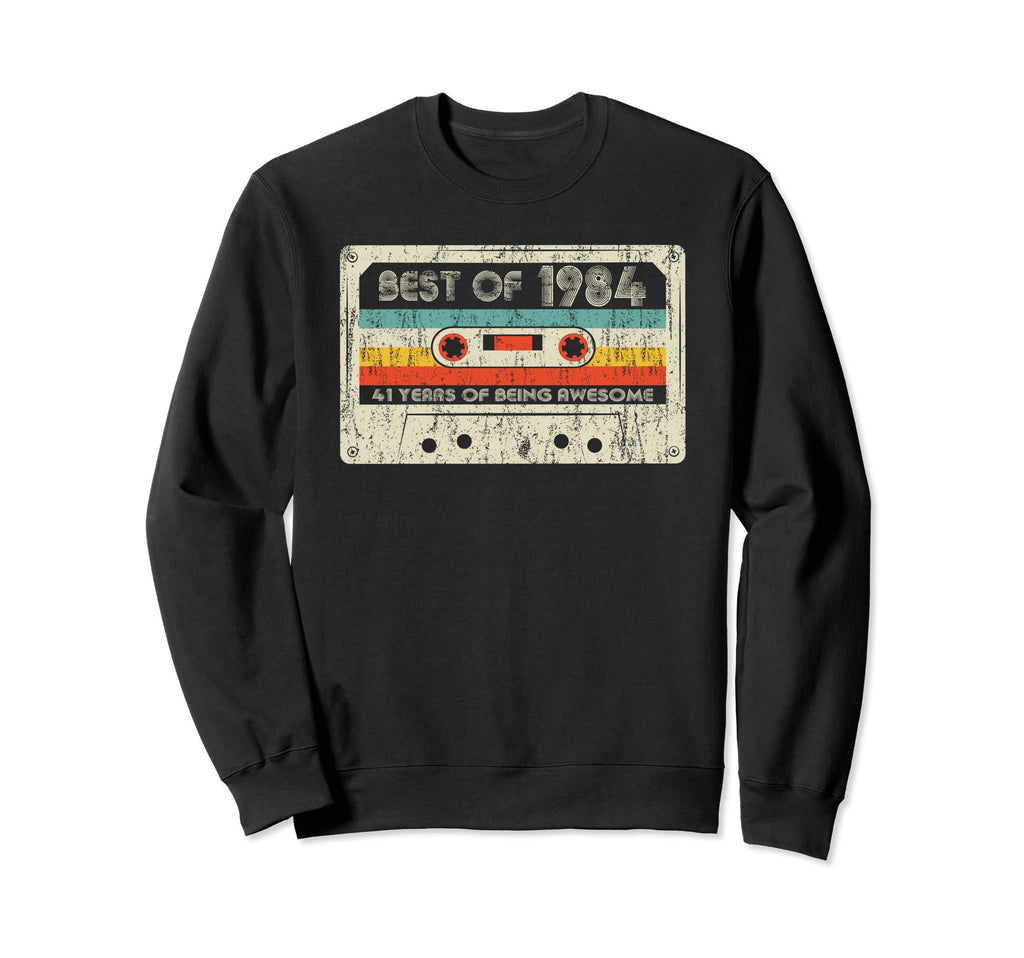 Best 1984 1984 Birthday Cassette Sweatshirt - Aesthetic Graphic for Adults - T-Shirt, Sweatshirt, Hoodie
