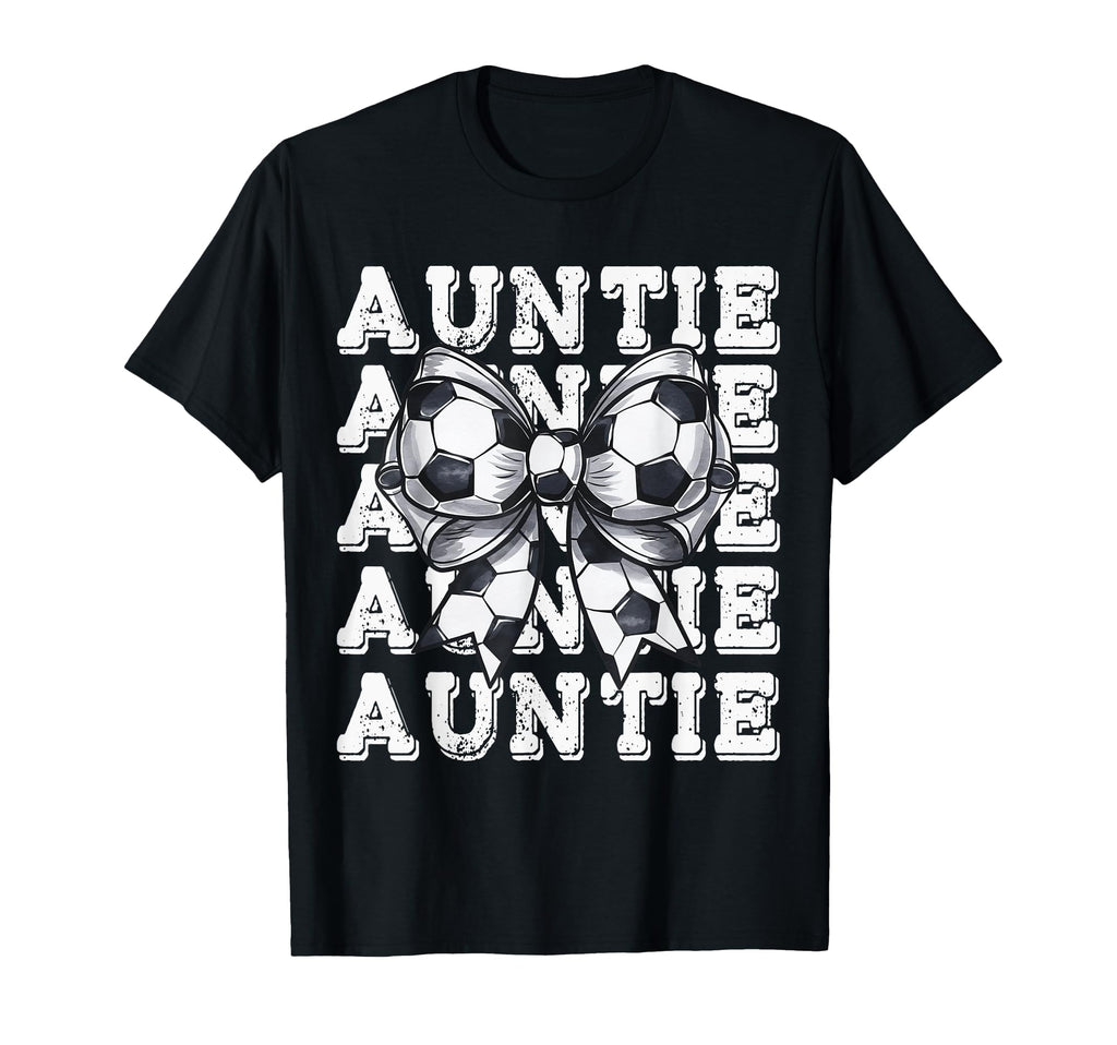 Coquette Soccer Auntie Matching Family T-Shirt - Custom Art Print Unisex - T-Shirt, Sweatshirt, Hoodie