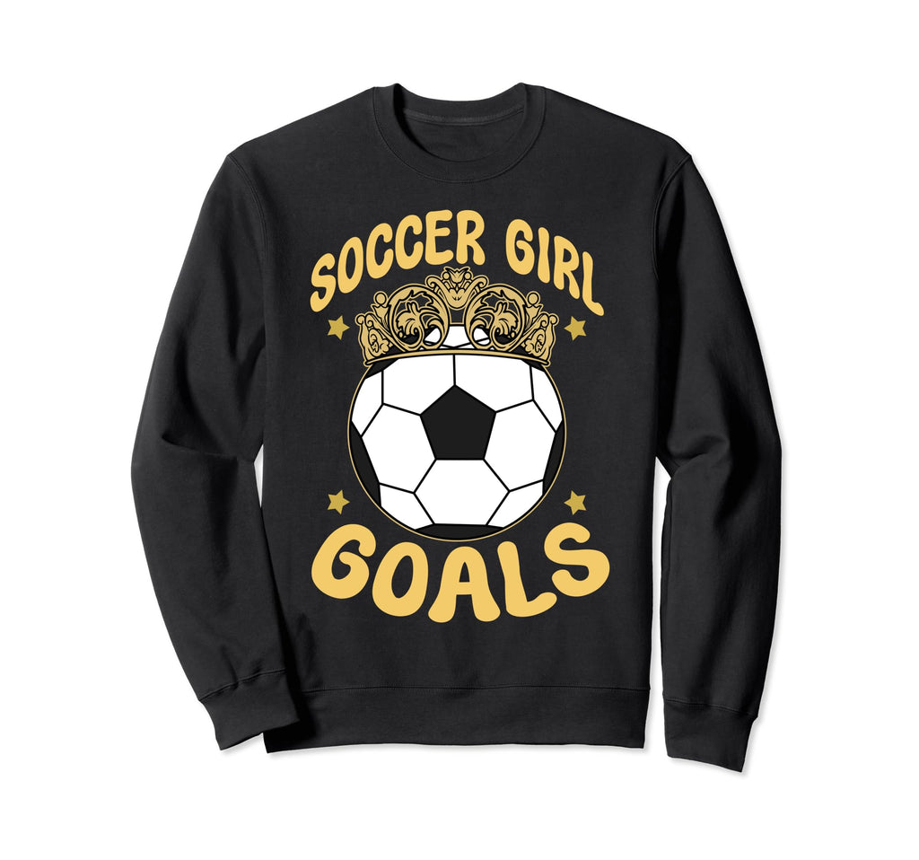 Soccer Goals Soccerball Tiara Crown Sweatshirt - Unique Graphic Men Women - T-Shirt, Sweatshirt, Hoodie