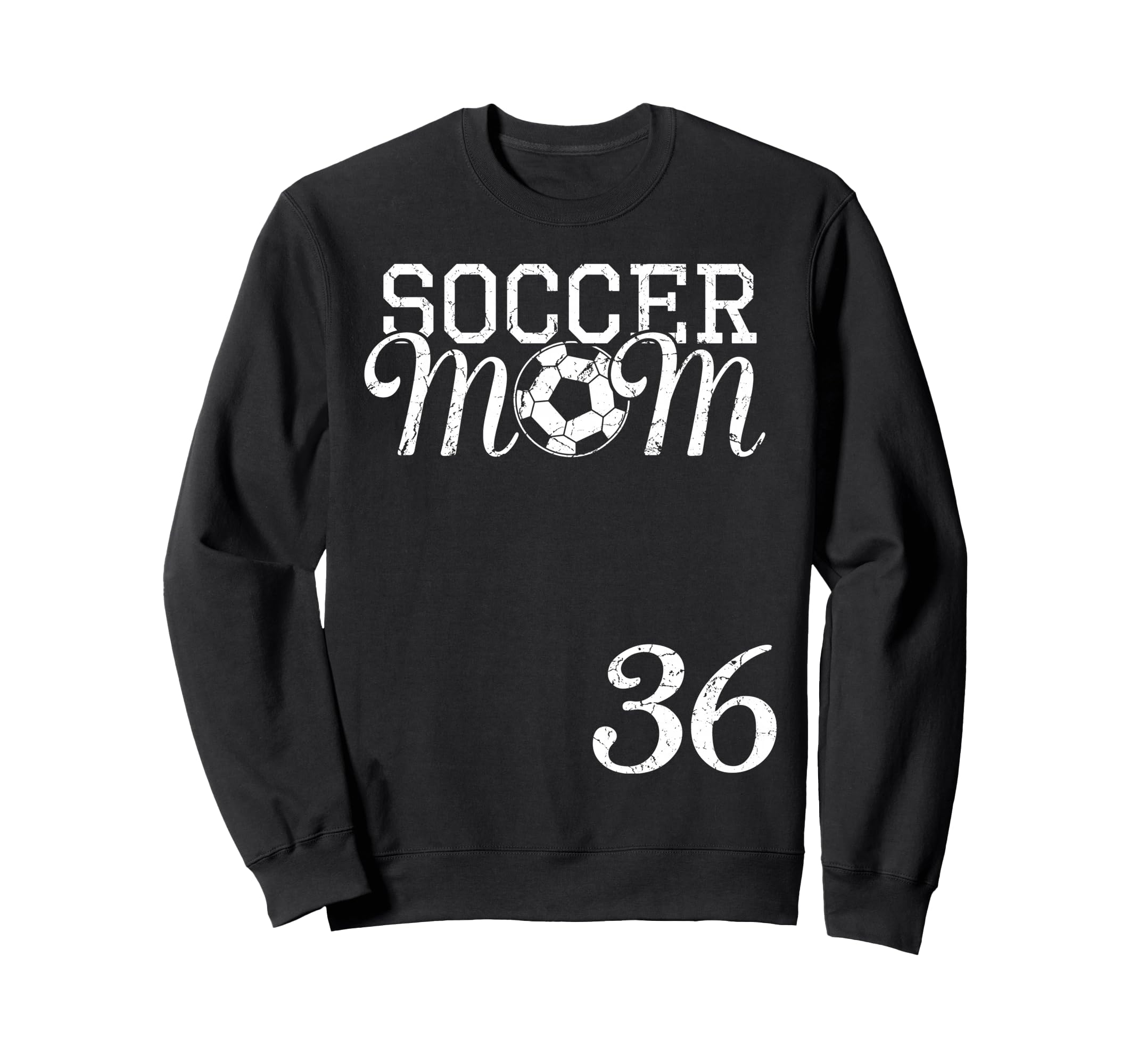 Soccer Mom Jersey Number 36 Sweatshirt - Trendy Graphic for Adults - T-Shirt, Sweatshirt, Hoodie