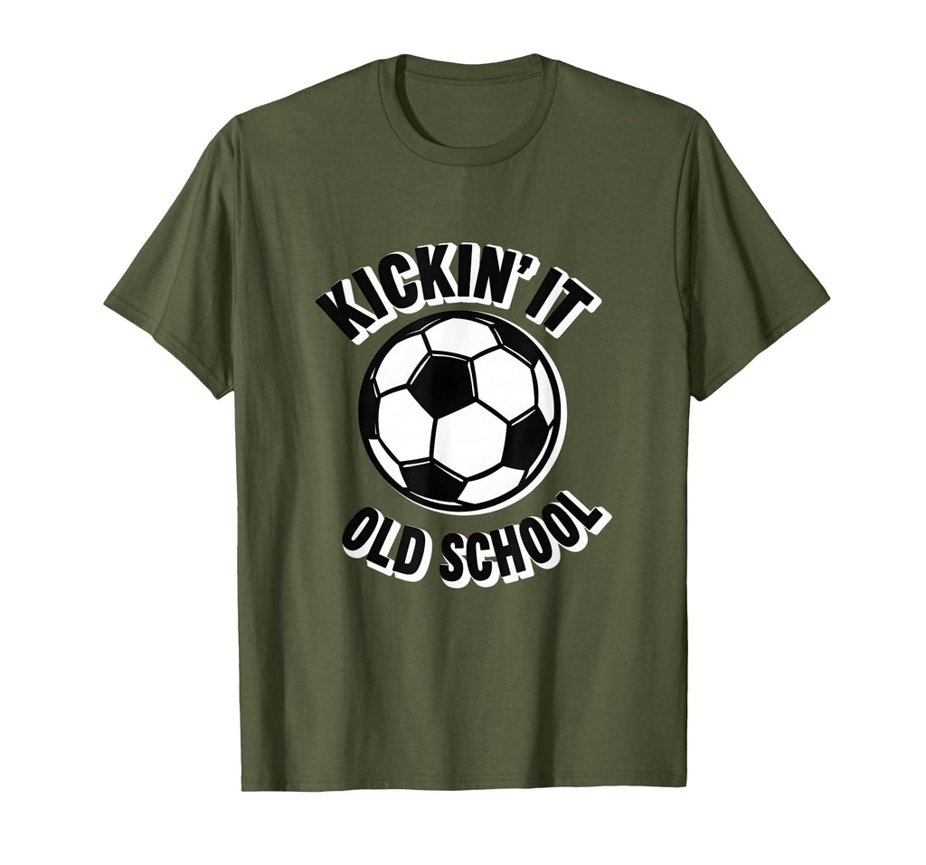 Kickin It Old School Soccer T-Shirt - Trendy Graphic Unisex - T-Shirt, Sweatshirt, Hoodie