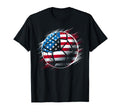 American Flag Soccer Ball T-Shirt - Novelty Apparel Men Women - T-Shirt, Sweatshirt, Hoodie