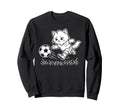 Soccer Kawaii Cat Footballer Sweatshirt - Aesthetic Graphic for Adults - T-Shirt, Sweatshirt, Hoodie
