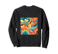 70S Wallpaper Flowers Floral Pattern Sweatshirt - Graphic Print for Adults - T-Shirt, Sweatshirt, Hoodie