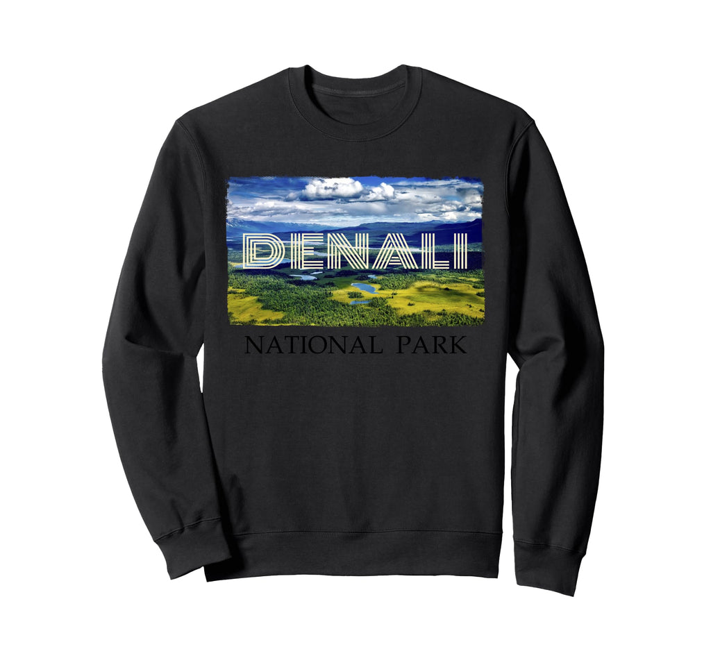 Denali Alaska National Park Sweatshirt - Minimalist Print for Adults - T-Shirt, Sweatshirt, Hoodie