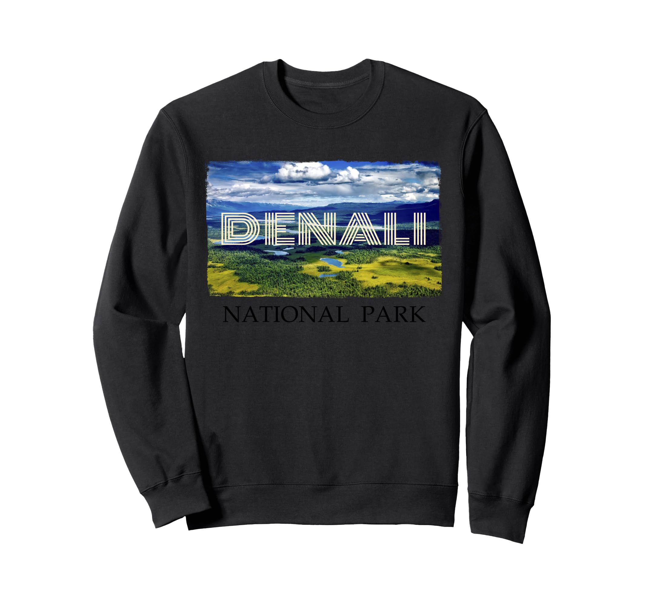 Denali Alaska National Park Sweatshirt - Minimalist Print for Adults - T-Shirt, Sweatshirt, Hoodie