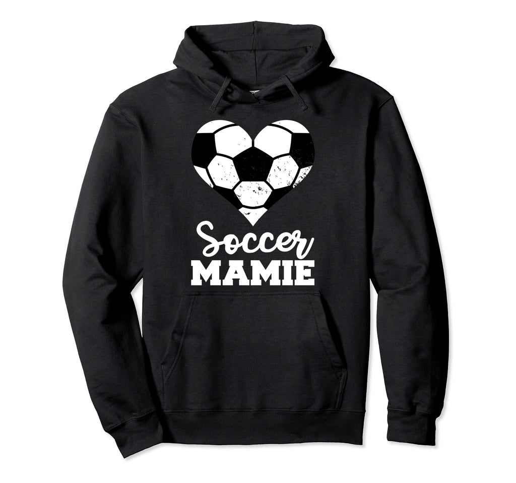 Soccer Mamie Funny Soccer Heart Hoodie - Casual Everyday Wear Men Women - T-Shirt, Sweatshirt, Hoodie