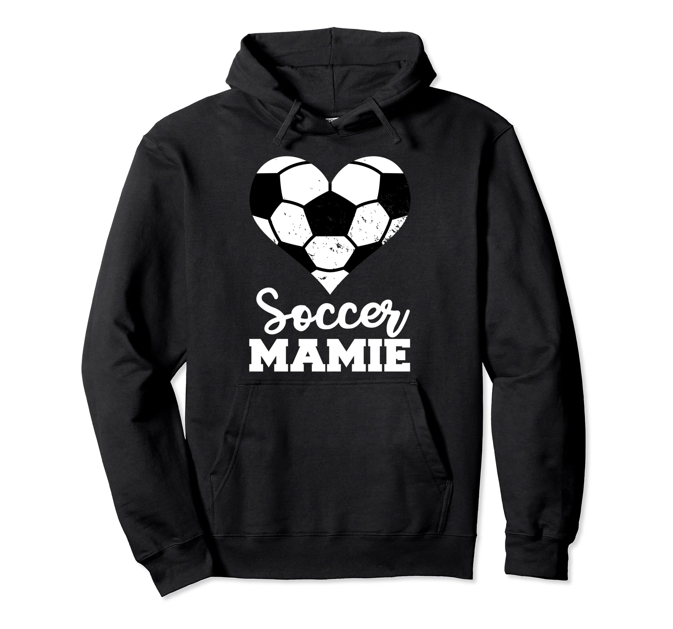 Soccer Mamie Funny Soccer Heart Hoodie - Casual Everyday Wear Men Women - T-Shirt, Sweatshirt, Hoodie