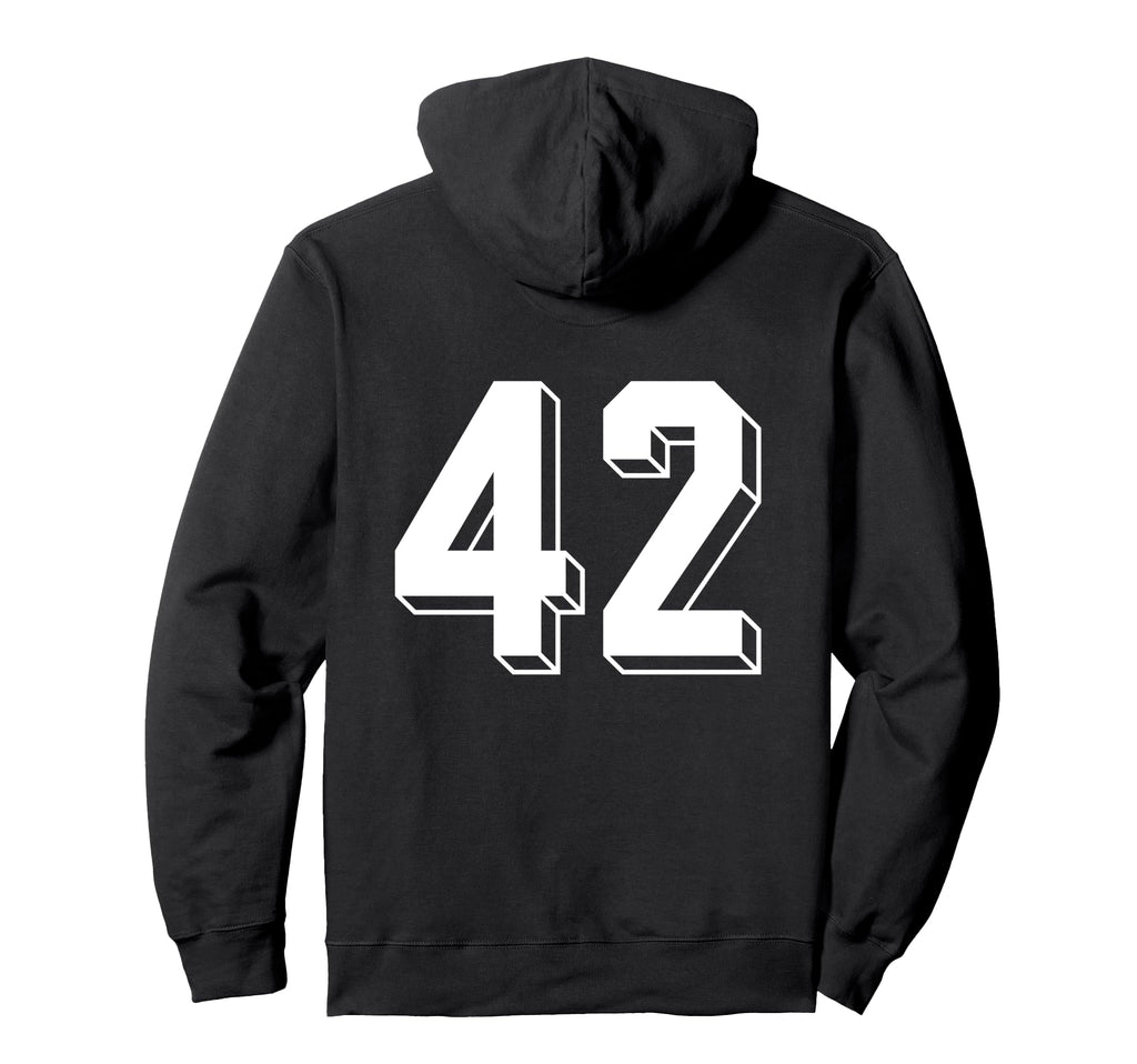 Number 42 Backside 80S 90S Team Jersey Hoodie - Unique Graphic Men Women - T-Shirt, Sweatshirt, Hoodie