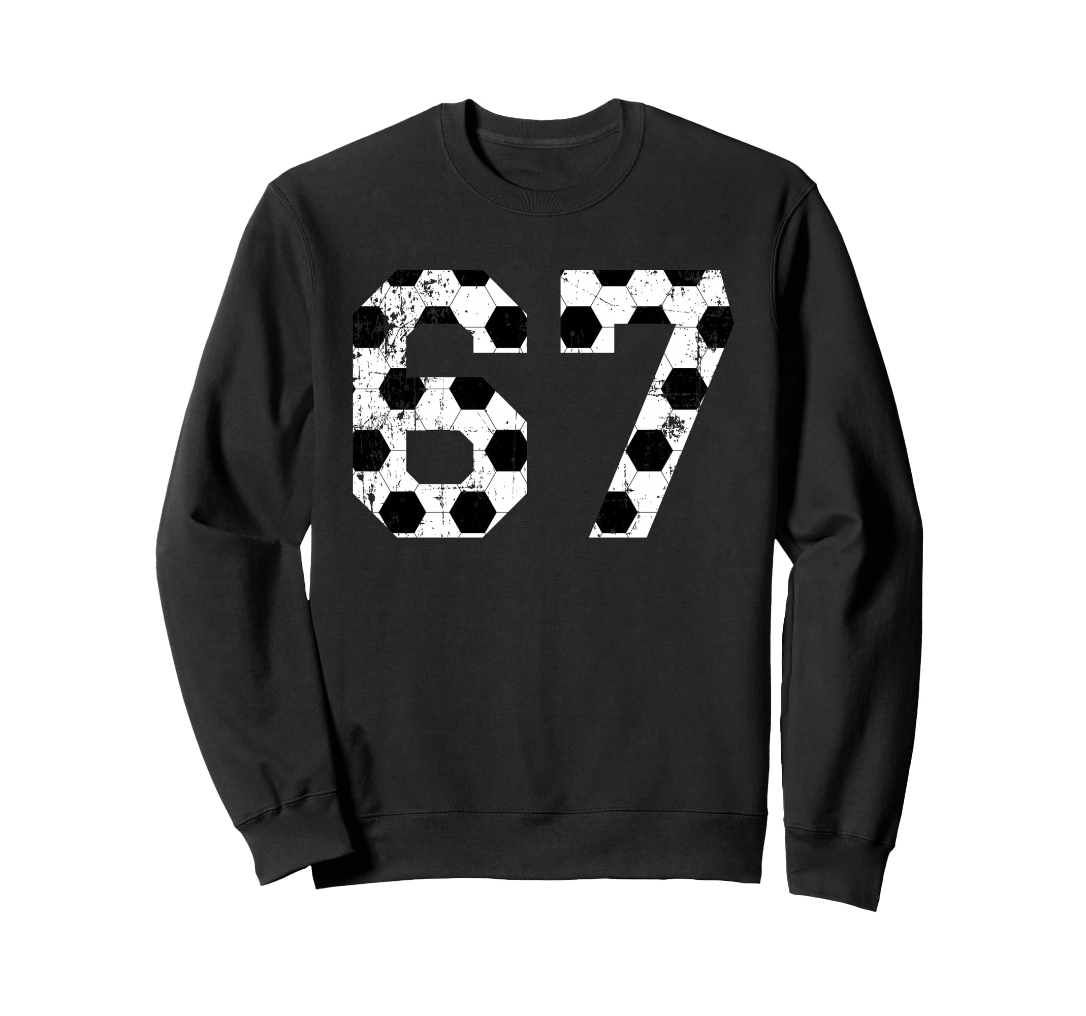 Soccer 67 Jersey Number Sweatshirt - Custom Art Print for Adults - T-Shirt, Sweatshirt, Hoodie