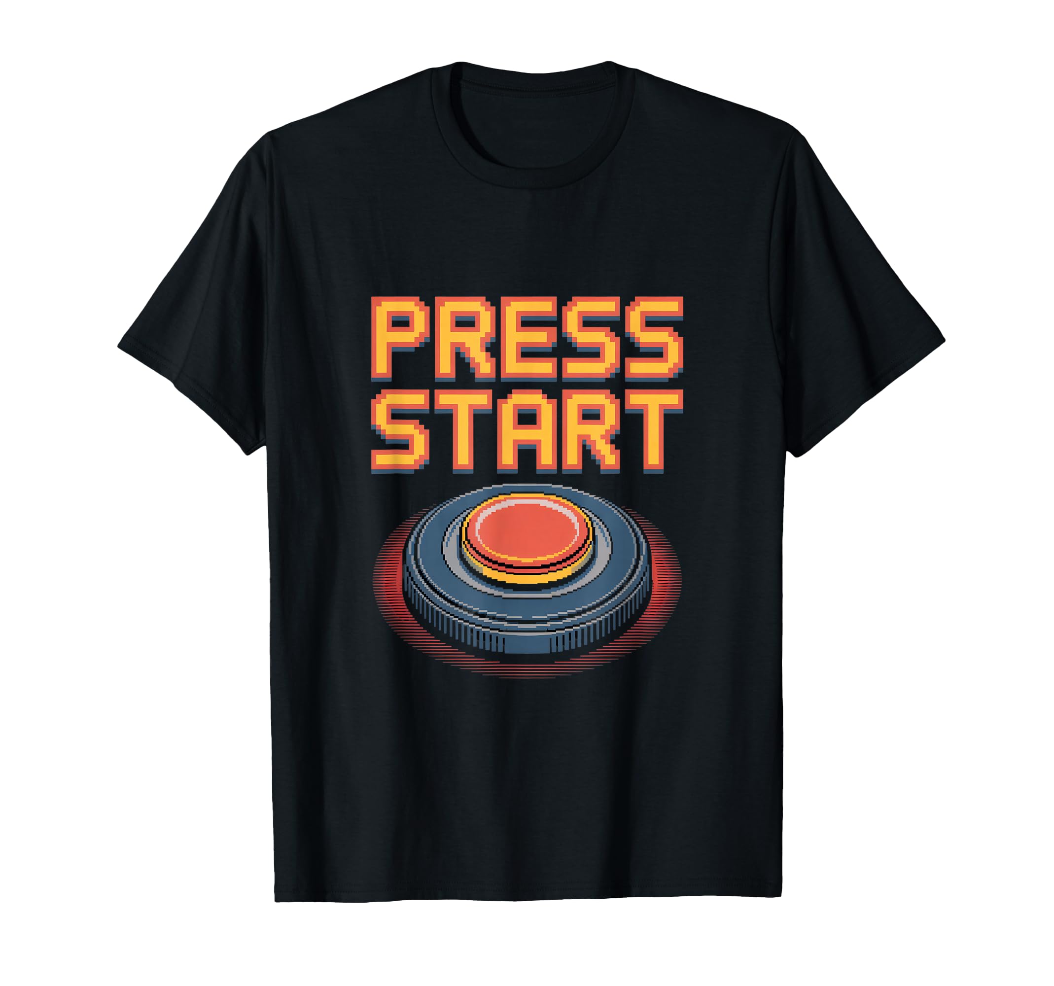 Press Start Gaming Arcade Pixel Video T-Shirt - Novelty Apparel for Adults - T-Shirt, Sweatshirt, Hoodie