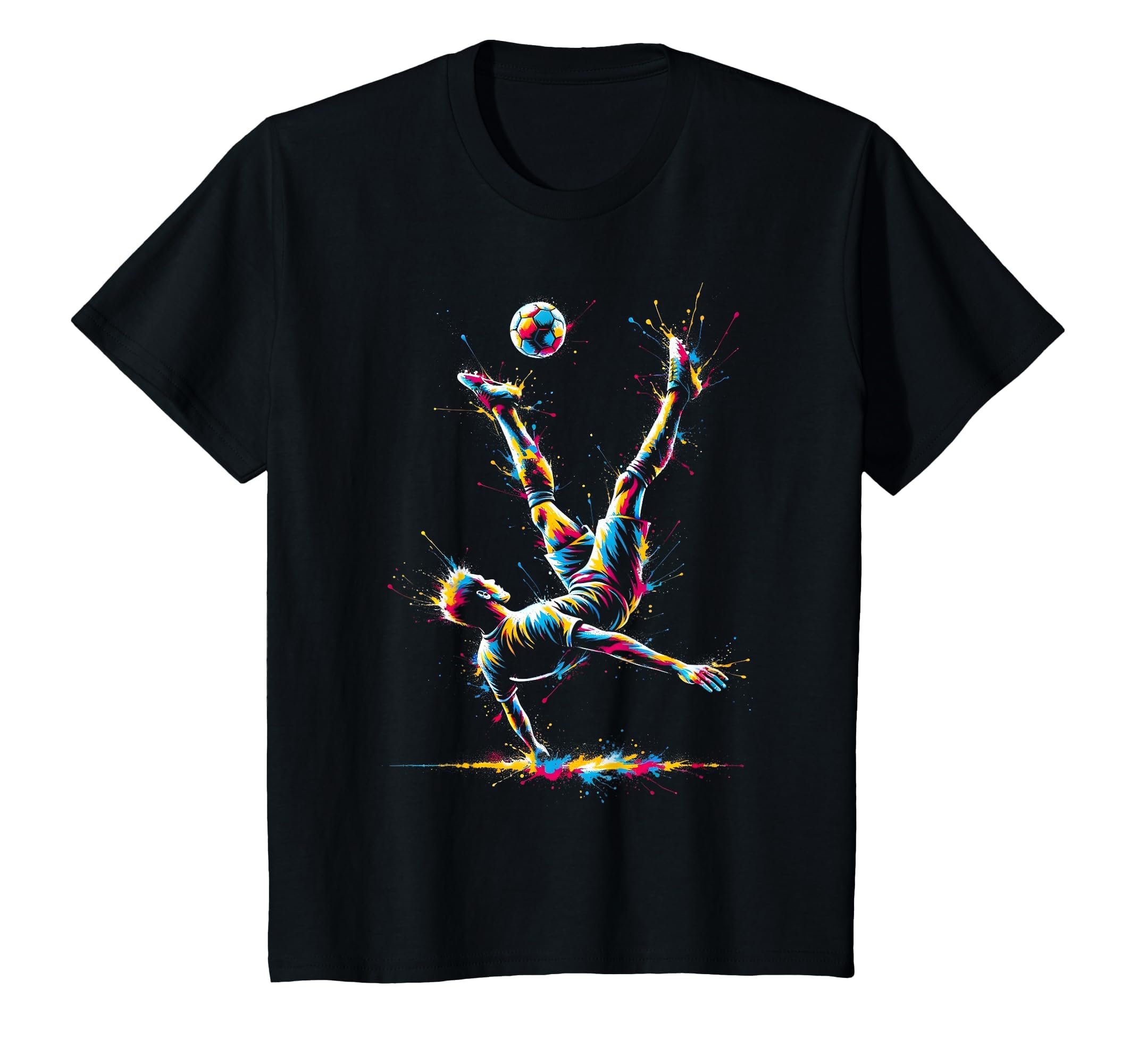 Soccer Player Bicycle Kick Art Soccer T-Shirt - Novelty Apparel Unisex - T-Shirt, Sweatshirt, Hoodie