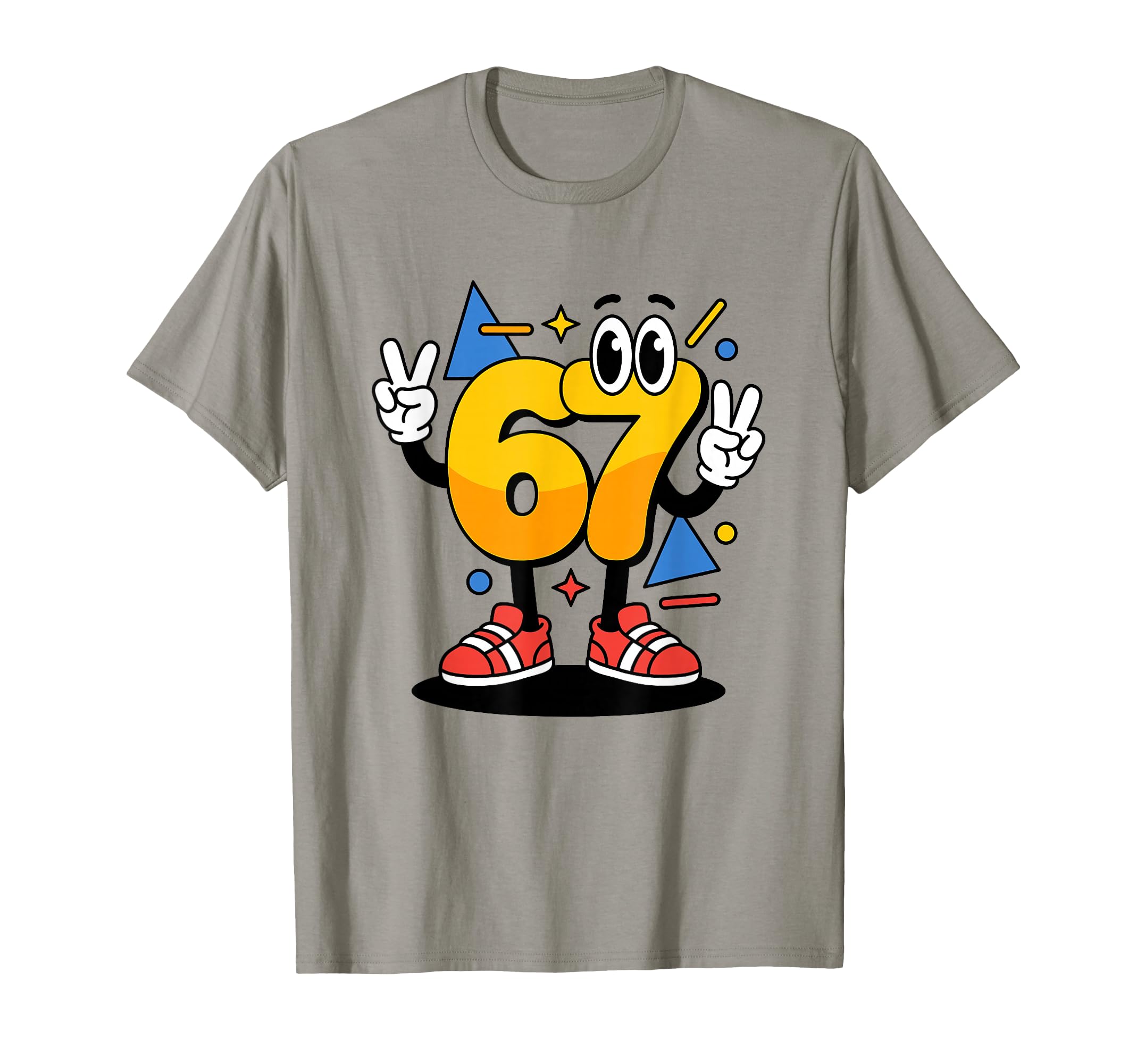 90S Cartoon Mascot Number 67 T-Shirt - Casual Everyday Wear Unisex - T-Shirt, Sweatshirt, Hoodie