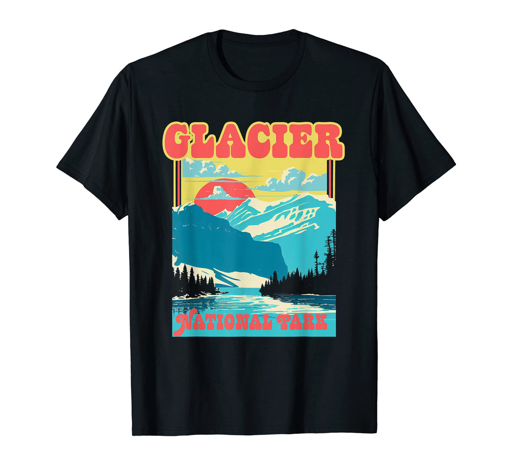 Glacier National Park Montana Souvenir Vibe T-Shirt - Graphic Print Unisex - T-Shirt, Sweatshirt, Hoodie