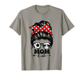 Mom Life Messy Bun Hair Funny T-Shirt - Minimalist Print Men Women - T-Shirt, Sweatshirt, Hoodie