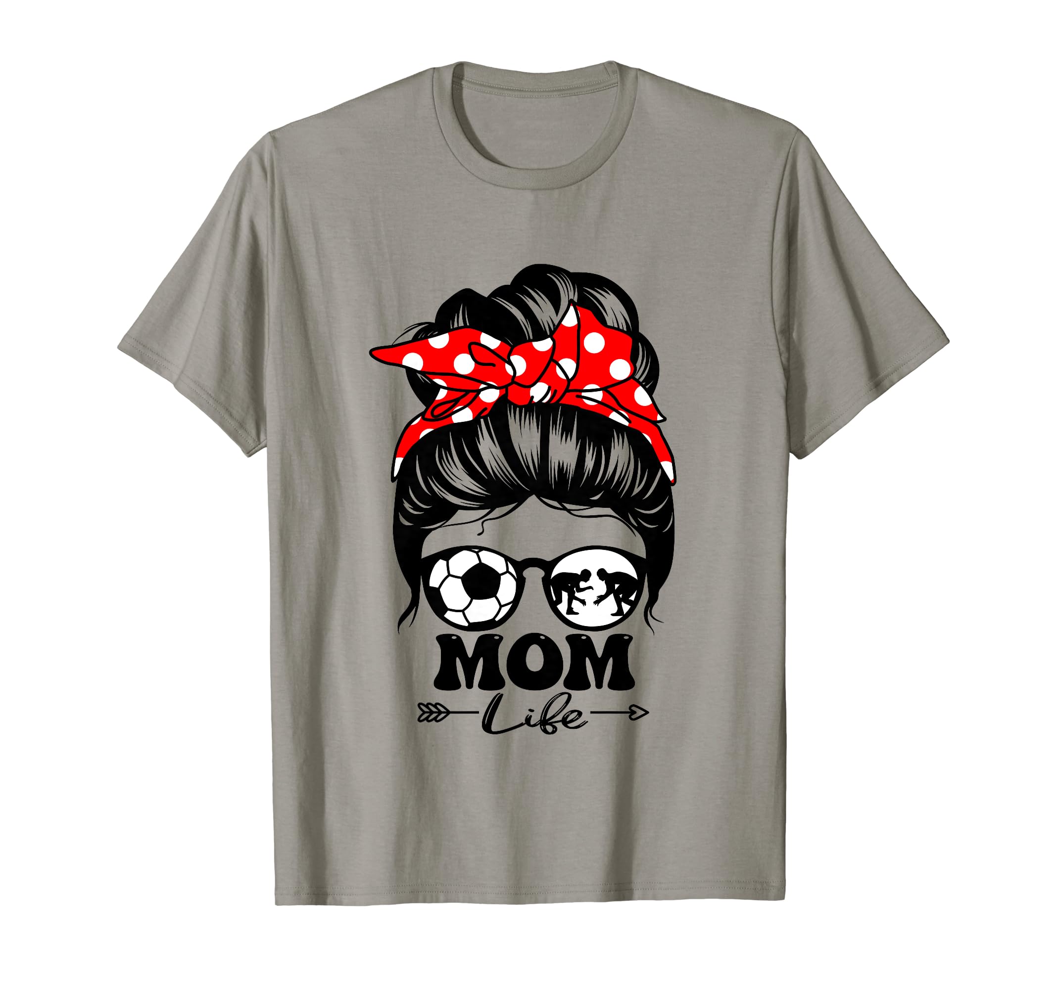 Mom Life Messy Bun Hair Funny T-Shirt - Minimalist Print Men Women - T-Shirt, Sweatshirt, Hoodie