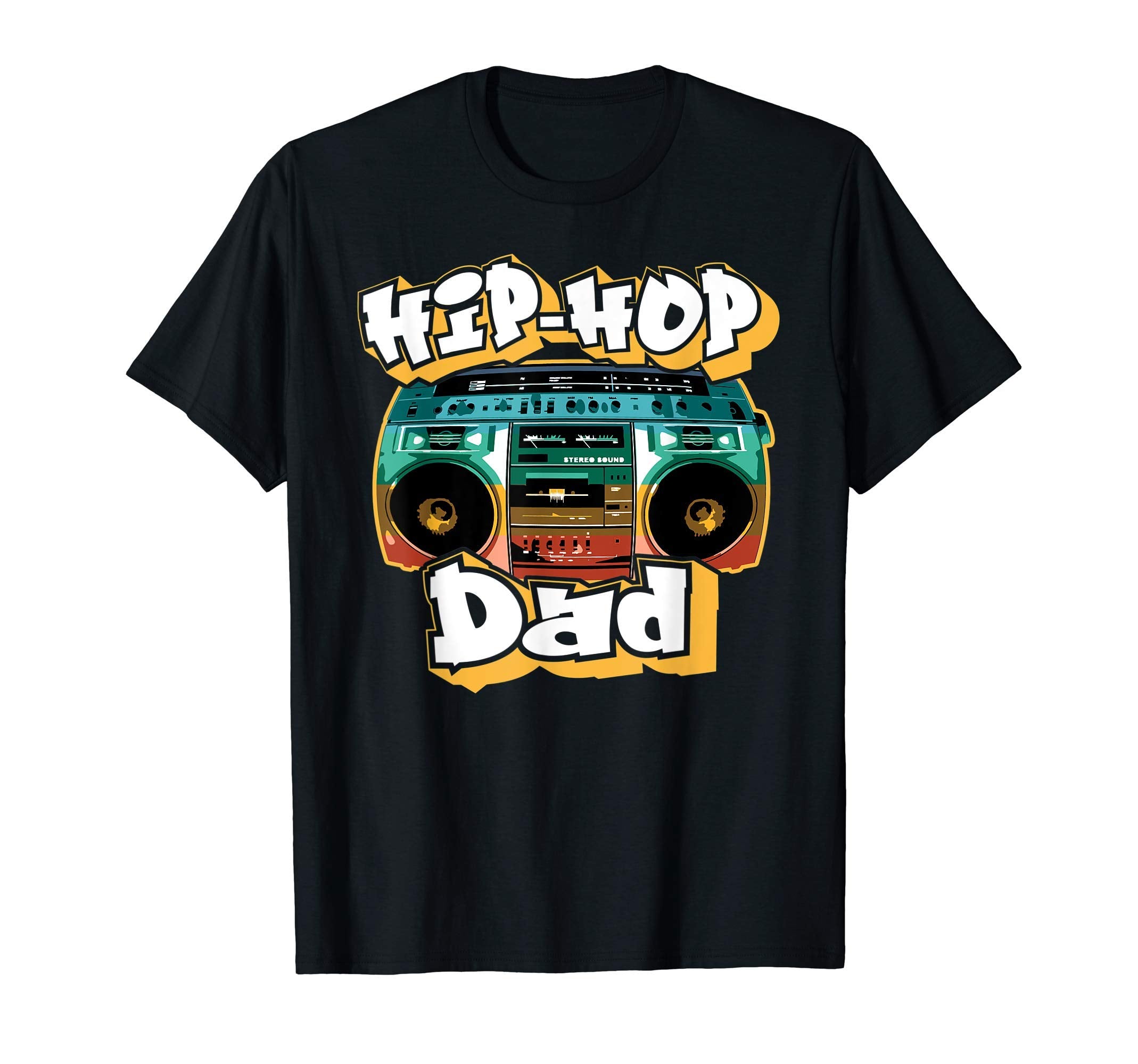 Hip Hop Dad Old School 80S 90S Boombox T-Shirt - Graphic Print Unisex - T-Shirt, Sweatshirt, Hoodie