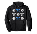 Soccer Balls Bows Soccer Player Blue Hoodie - Streetwear Style Men Women - T-Shirt, Sweatshirt, Hoodie