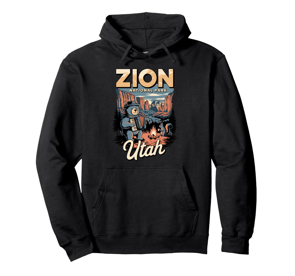 Scenic Illustration Zion National Park Hoodie - Streetwear Style Unisex - T-Shirt, Sweatshirt, Hoodie