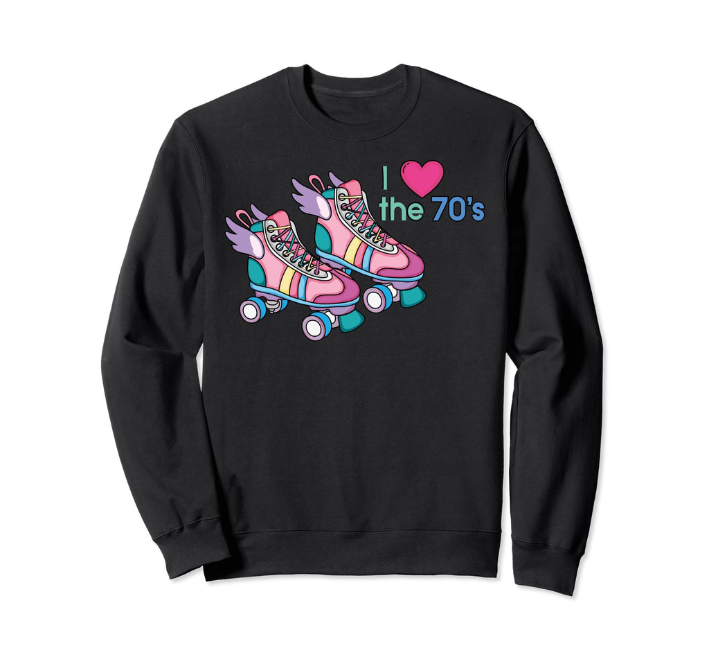 Funny Skating 60S 70S 90S Roller Sweatshirt - Trendy Graphic for Adults - T-Shirt, Sweatshirt, Hoodie