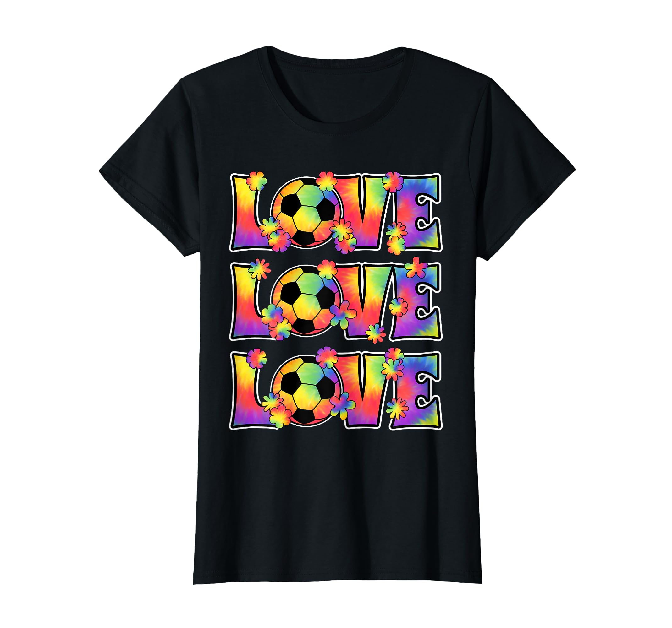 Love Soccer Lover Hippie 60S 70S T-Shirt - Custom Art Print Men Women - T-Shirt, Sweatshirt, Hoodie
