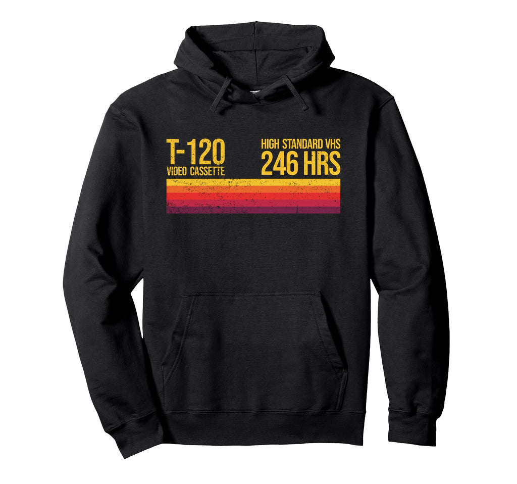 80S 90S Video Cassette Tape Vhs Hoodie - Trendy Graphic Unisex - T-Shirt, Sweatshirt, Hoodie