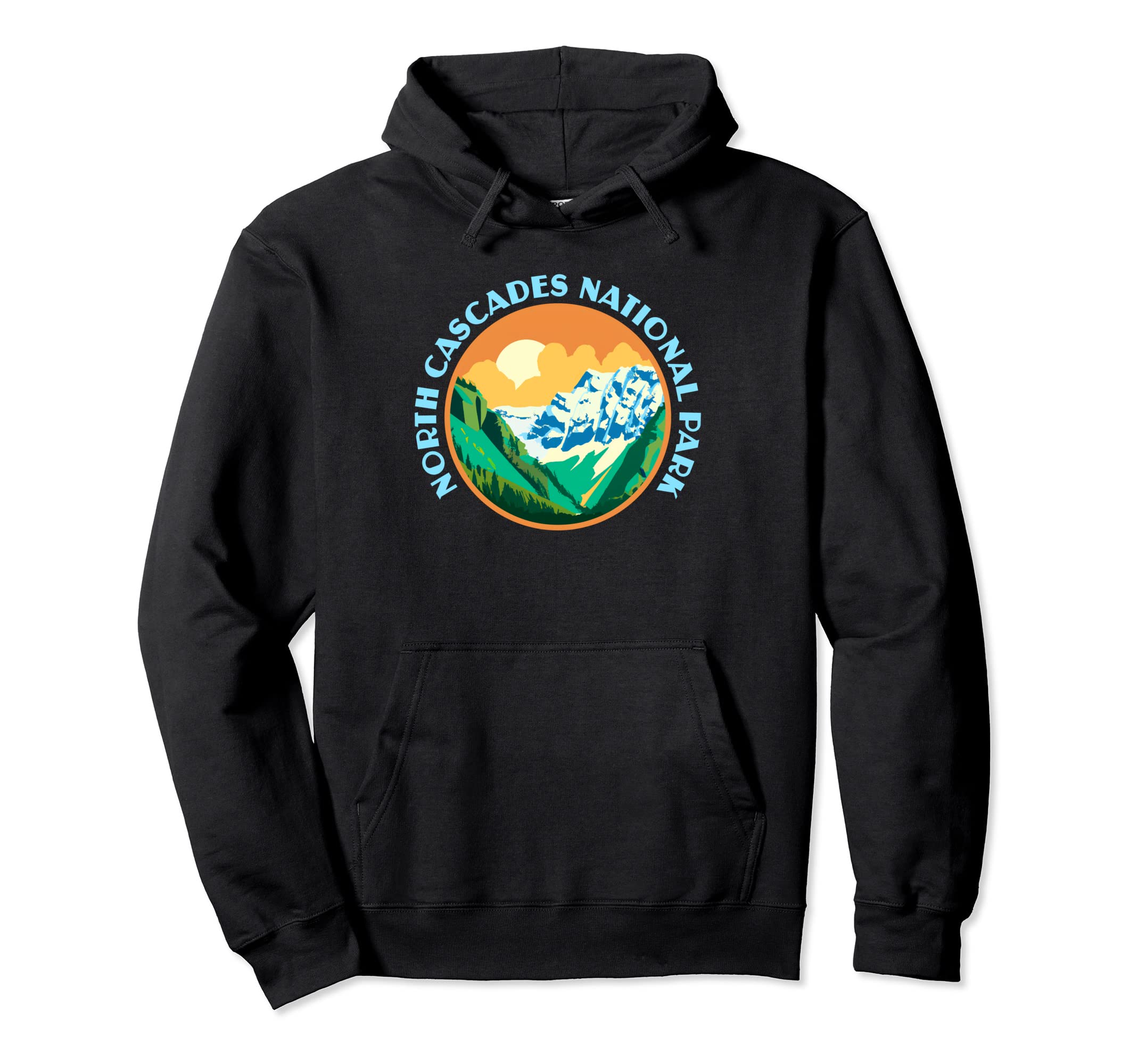 North Cascades National Park Wpa Hoodie - Trendy Graphic for Adults - T-Shirt, Sweatshirt, Hoodie