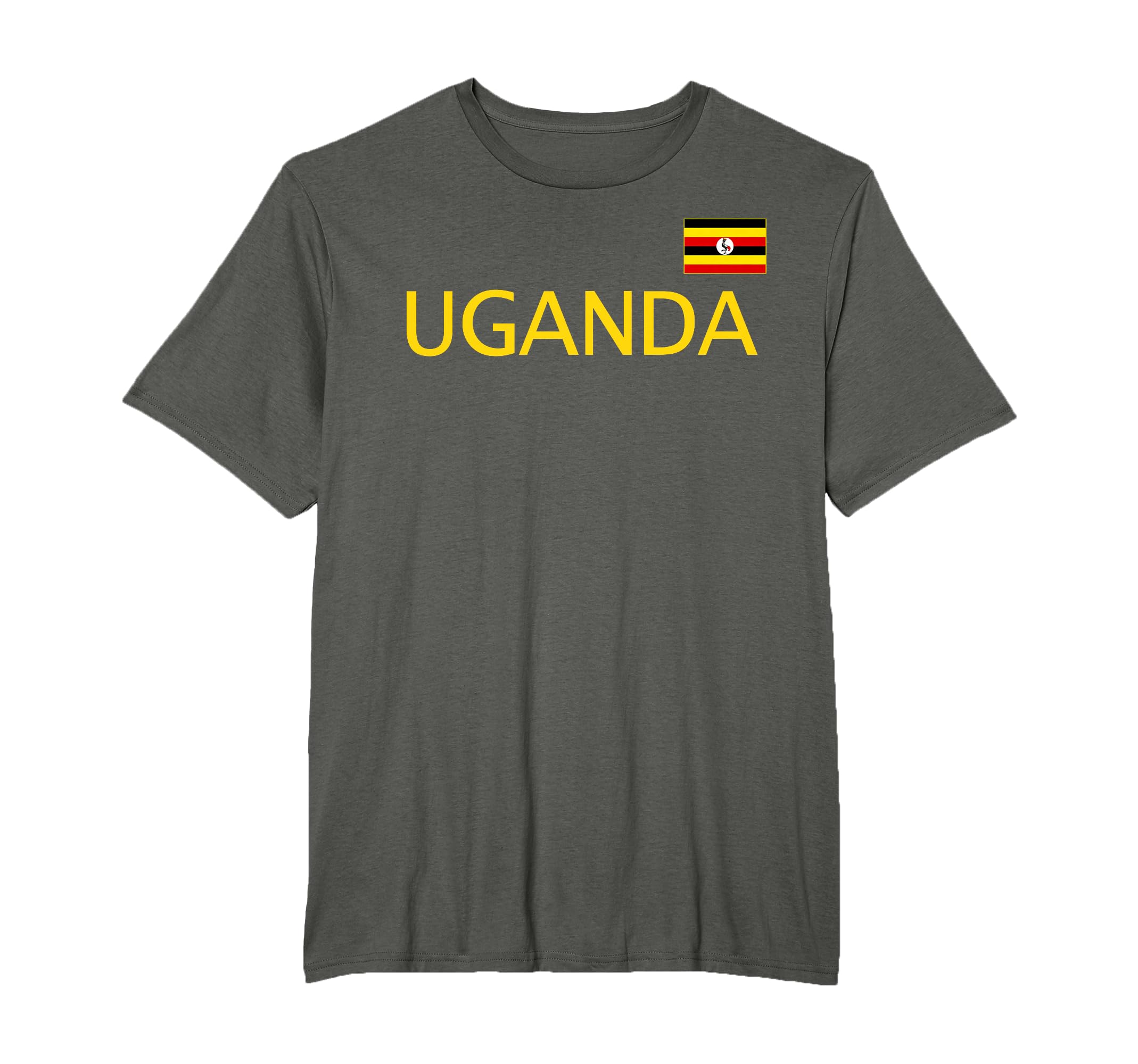 Uganda Flag Sports Football Soccer T-Shirt - Custom Art Print Men Women - T-Shirt, Sweatshirt, Hoodie