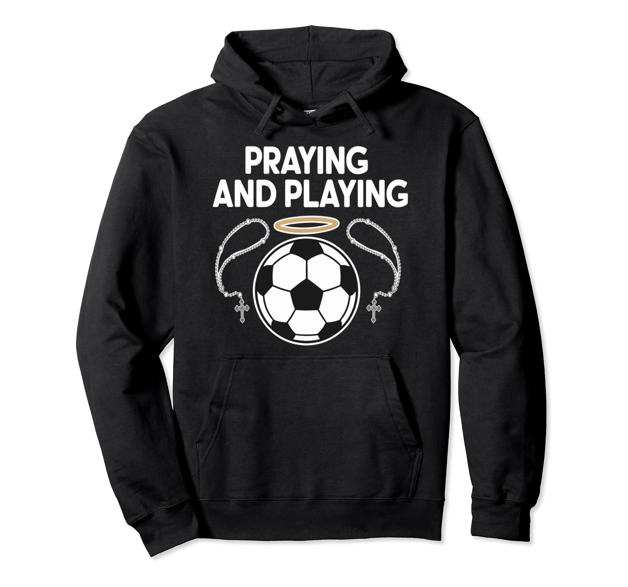 Praying Soccer Player Catholic Religious Hoodie - Custom Art Print Unisex - T-Shirt, Sweatshirt, Hoodie
