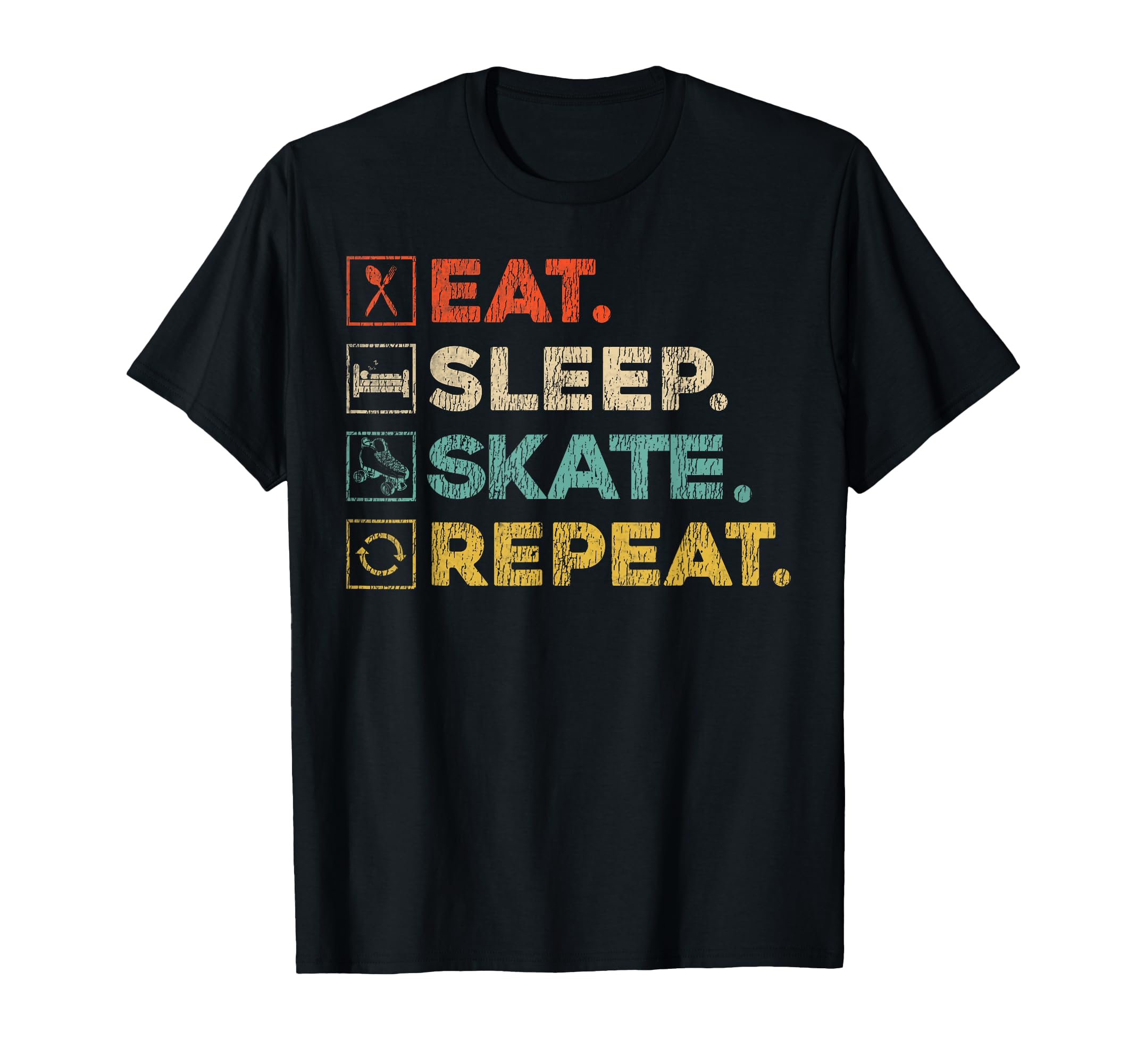 Roller Skating Skate 1970S Eat Sleep T-Shirt - Streetwear Style for Adults - T-Shirt, Sweatshirt, Hoodie