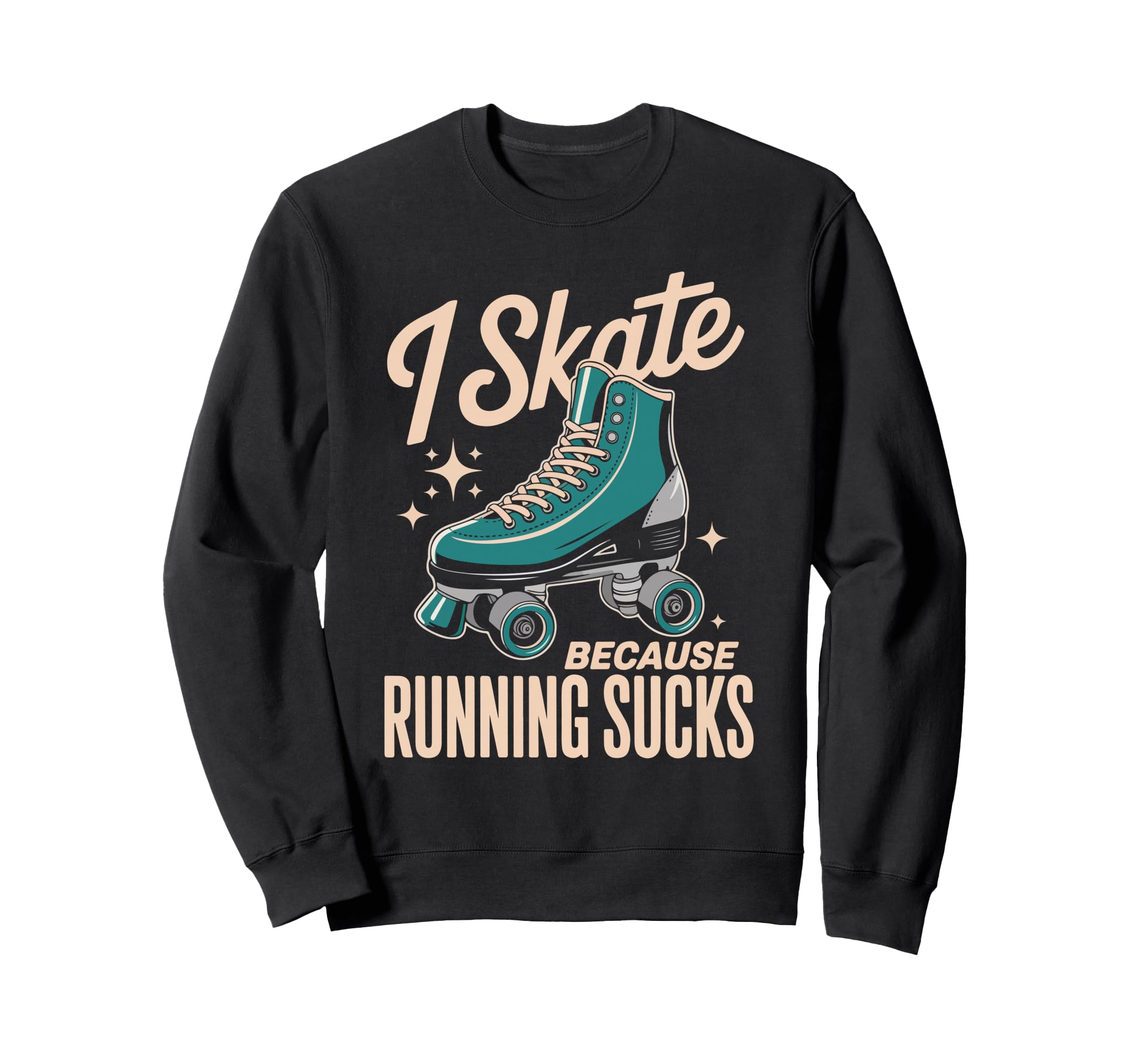 I Skate Because Running Sucks Sunset Sweatshirt - Custom Art Print Unisex - T-Shirt, Sweatshirt, Hoodie