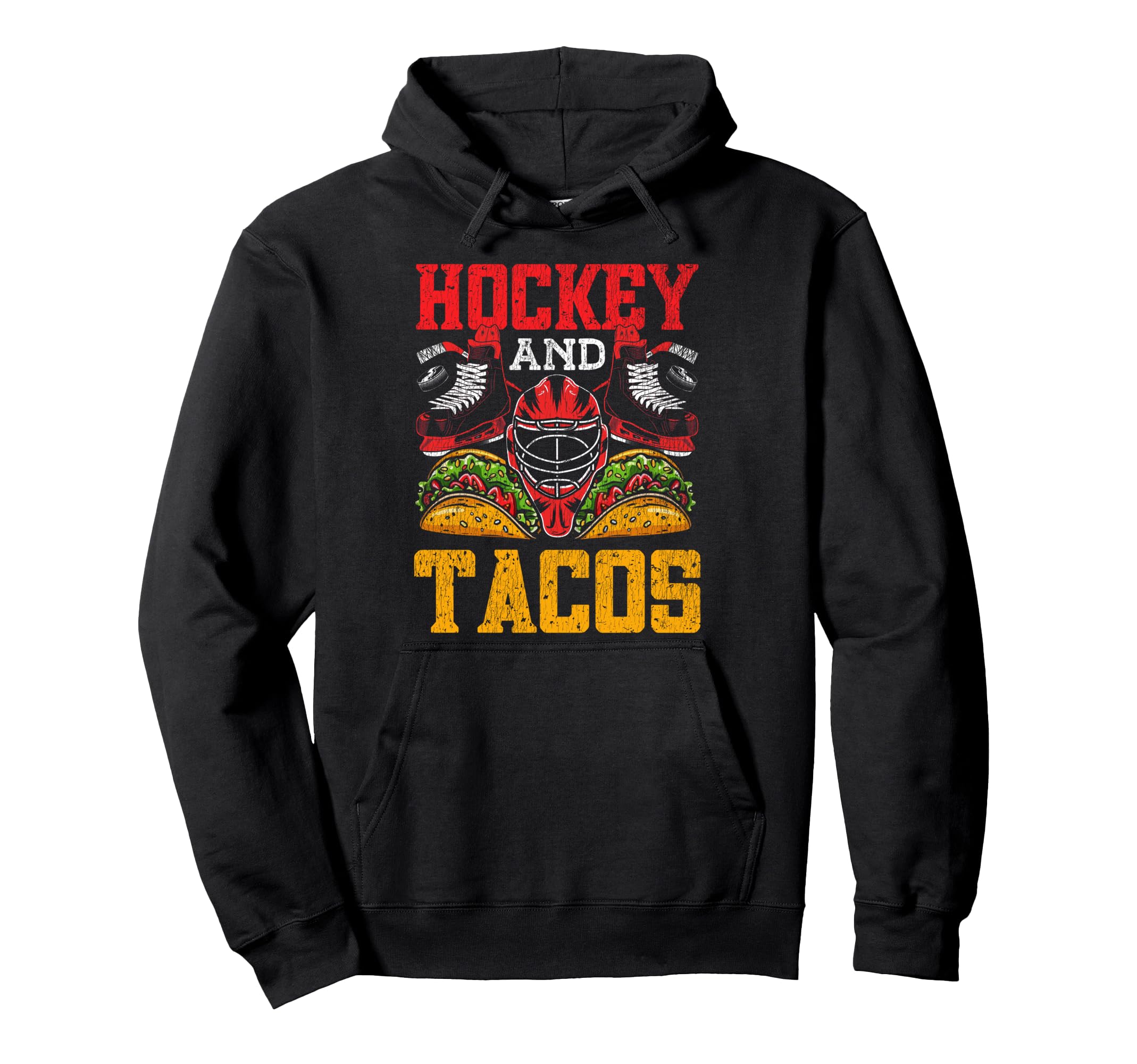 Ice Hockey Goalie Taco Goalkeeper Hoodie - Novelty Apparel Men Women - T-Shirt, Sweatshirt, Hoodie