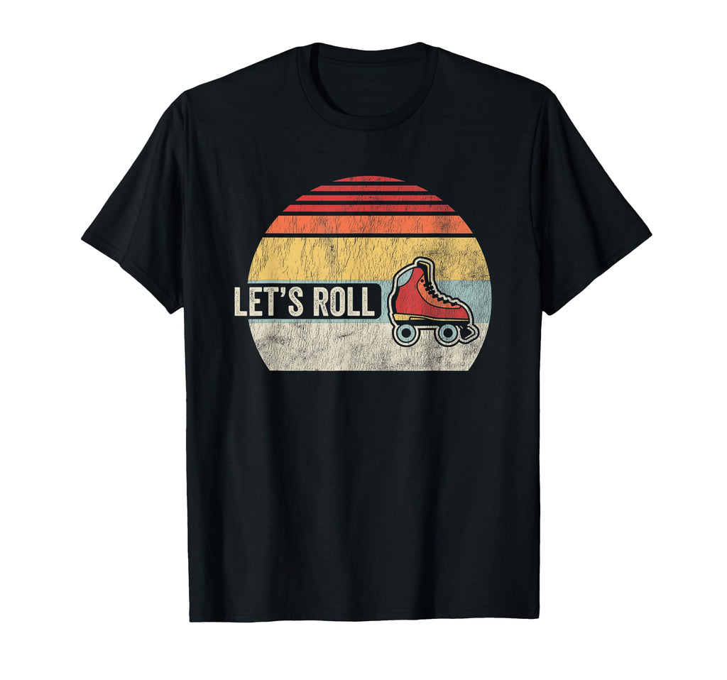 Lets Roll Sunset Roller Skate Vibe T-Shirt - Custom Art Print Men Women - T-Shirt, Sweatshirt, Hoodie