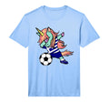 Dabbing Unicorn Soccer Greece Jersey T-Shirt - Custom Art Print Unisex - T-Shirt, Sweatshirt, Hoodie