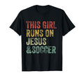 This Runs Jesus And Soccer Christian T-Shirt - Graphic Print Unisex - T-Shirt, Sweatshirt, Hoodie