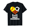Ball Great Grandma Heart Softball T-Shirt - Minimalist Print Men Women - T-Shirt, Sweatshirt, Hoodie