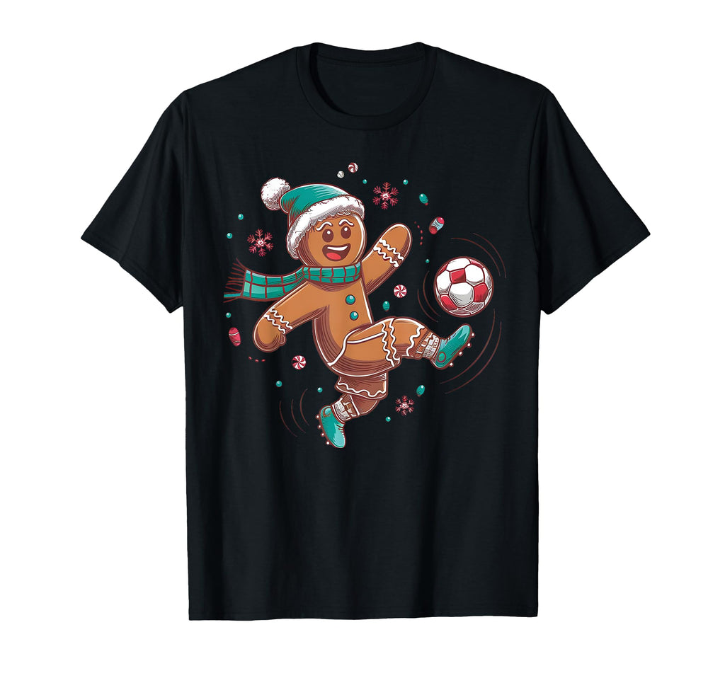 Gingerbread Soccer Player Cookie Game T-Shirt - Novelty Apparel Men Women - T-Shirt, Sweatshirt, Hoodie