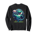 Soccer Player T Rex Dinosaur Sweatshirt - Aesthetic Graphic for Adults - T-Shirt, Sweatshirt, Hoodie